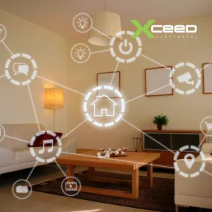 Xceed Electrical smart home automation setup in a modern living room