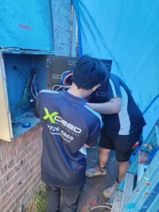 Xceed Electrical team working on wiring and electrical installations