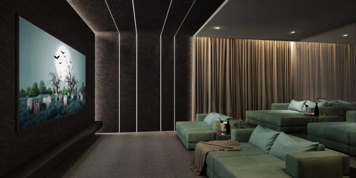 Modern luxury home theater lighting installation by Xceed Electrical